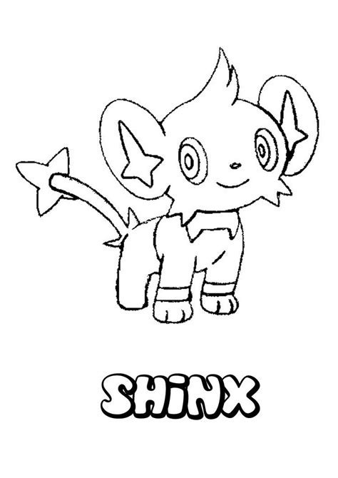 Electric Pokemon Coloring Pages Shinx Pokemon Coloring Pages