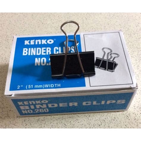 Jual PER BOX BINDER CLIP 260 KENKO Penjepit Kertas Penjepit