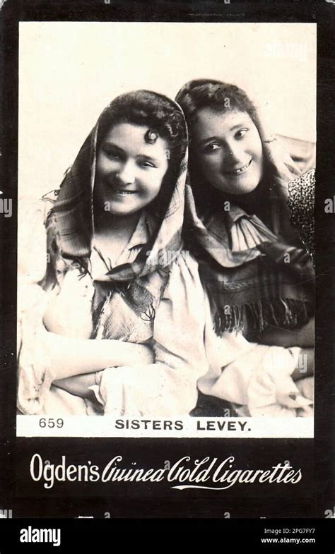 Portrait Of Actresses Sisters Levey Vintage Cigarette Card Victorian