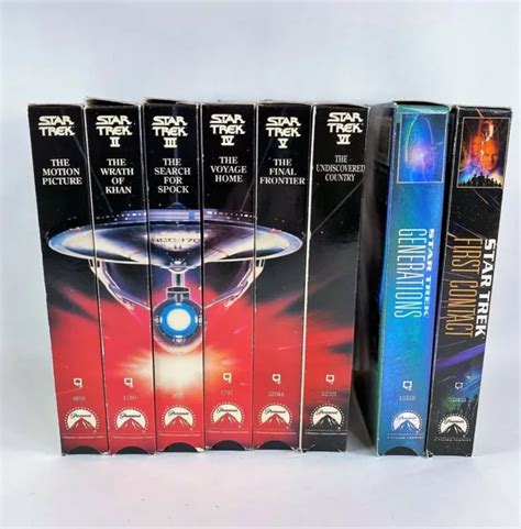 STAR TREK MOVIE Collection VHS 6 Tape Set Generations First Contact