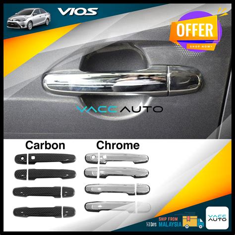 Toyota Vios Rd Gen Door Handle Carbon Chrome Protector Cover Molding