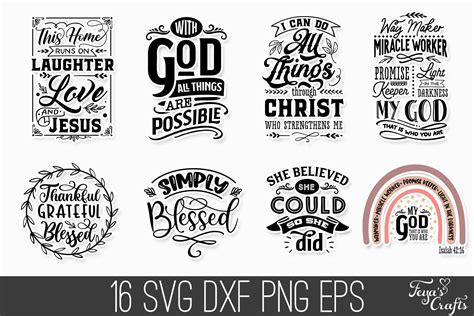 Faith Hope Svg Quotes Bundle Bible Verse Svg By Anastasia Feya