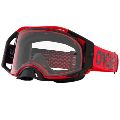 Oakley Airbrake Motocross Goggles Moto Red Clear Lens