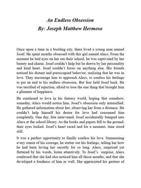 An Endless Obsession | PDF