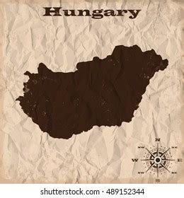 Lithuania Old Map Grunge Crumpled Paper Stock Vector Royalty Free