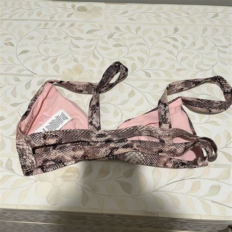 Vitamin A Swim Vitamin A Neutra Bikini Top Snakeskin Luxury