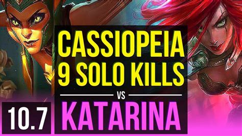 CASSIOPEIA Vs KATARINA MID 5 Early Solo Kills 9 Solo Kills KDA 13