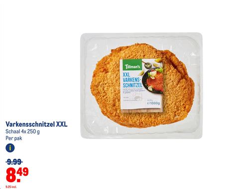 Varkensschnitzel XXL Schaal 4x250g Aanbieding Bij Makro