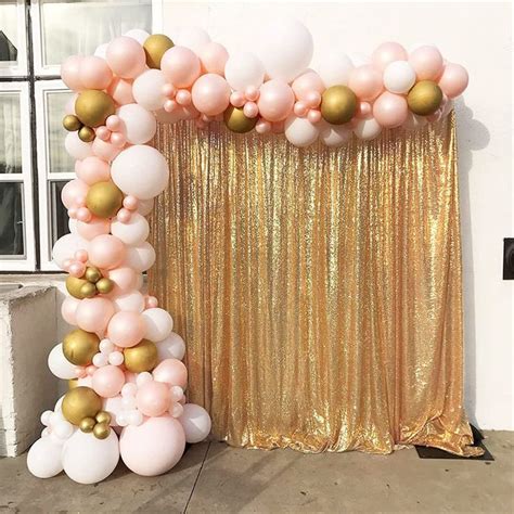 Gold Sequin Backdrop Curtain for Party Decor - Lofaris | Sequin ...