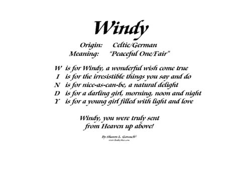 Meaning of Windy - LindseyBoo