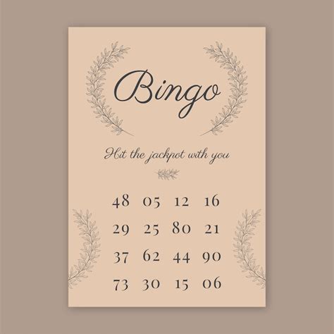 Free Vector Vintage Elegant Bingo Card