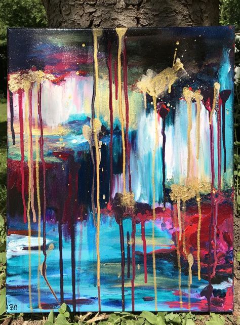 Dripping In Gold Paintings By Brittanni Painting Abstract Painting