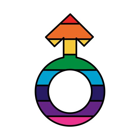 bandera de género masculino gay con colores del arco iris Vector en Vecteezy