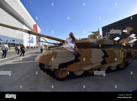 Moscow region. The MS T-90 tank at an exhibition of arms of the ...
