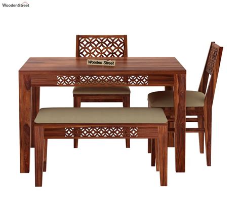 Buy Cambrey Compact 4 Seater Dining Set With Bench Honey Finish