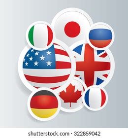 Vector Background Flags G8 Countries Stock Vector (Royalty Free ...