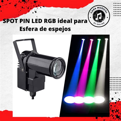 Spot Pin Led Rgb Ideal Para Esfera De Espejos Dj Online