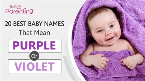 20 Best Baby Boy And Girl Names That Mean Purple Or Violet YouTube