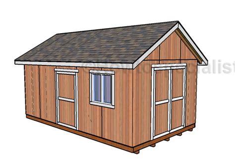 X Shed With Flat Roof Free Diy Plans Howtospecialist How To