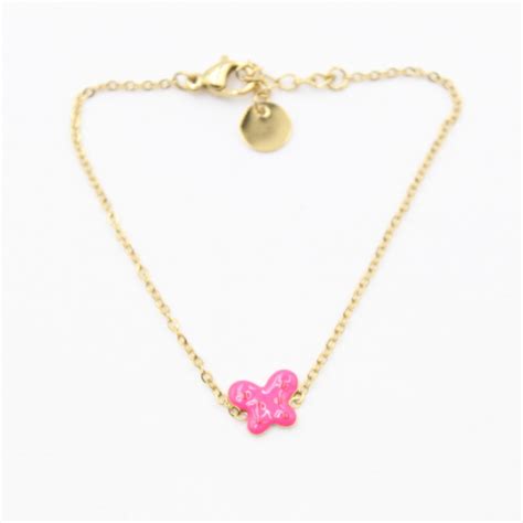 Bracelet Acier Enfant Papillon