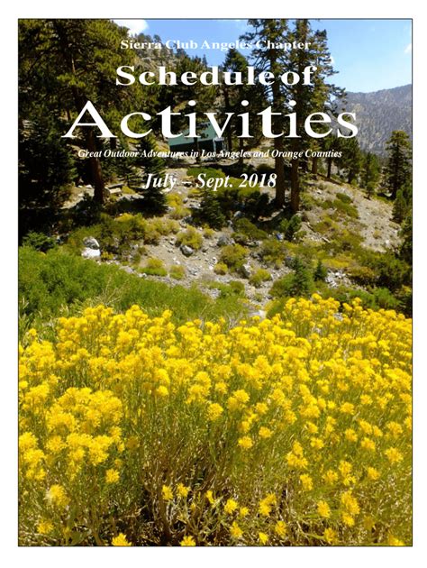 Fillable Online Angeles Sierraclub In This Schedule Fax Email Print