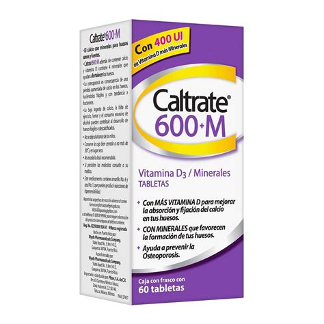 Suplemento De Calcio Caltrate M Mg Ui Frasco Con Tabletas