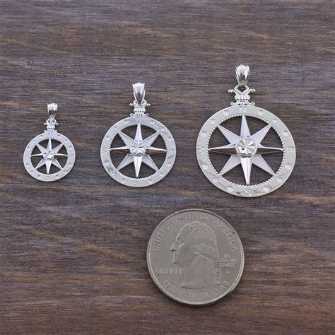 Sterling Silver Compass Rose Necklace Cape Cod Jewelers