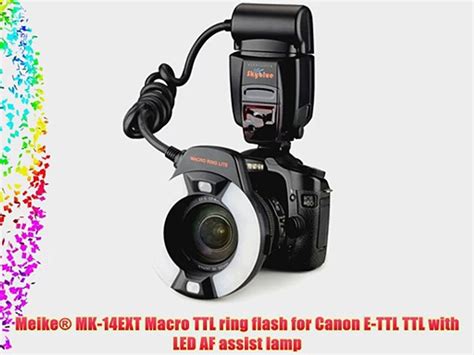 Meike Mk Ext Macro Ttl Ring Flash For Canon E Ttl Ttl With Led Af