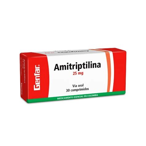 AMITRIPTILINA 25 MG 30 TABLETAS W AMITRIPTILINA