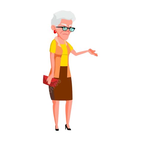 Old Woman Poses Vector Adult Clipart Fun Png And Vector With The Best