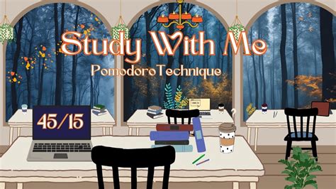 1 Hour Study With Me Cozy Fall Library Ambience Pomodoro Timer 25