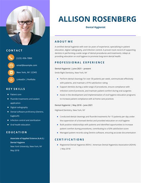 Dental Hygienist Resume Examples And Templates For