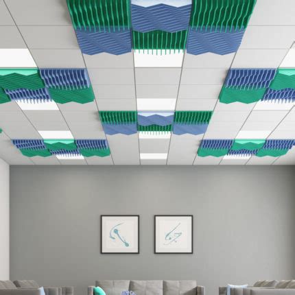 Coloured Acoustic Ceiling Tiles Shelly Lighting