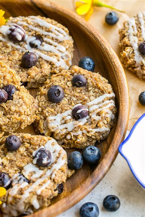 Banana Blueberry Oatmeal Breakfast Cookies Healthy Recipe