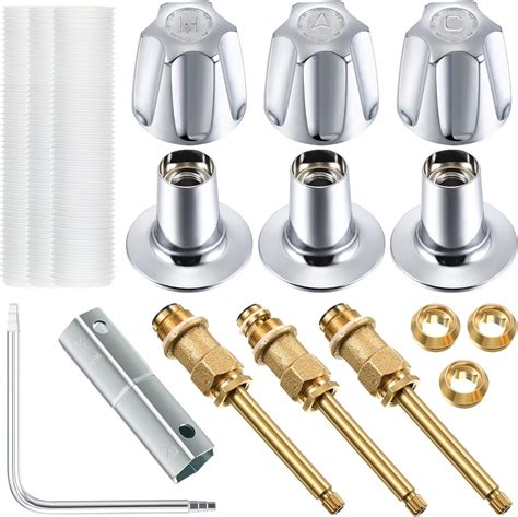 Enhon 3 Handle Shower Faucet Set Compatible With Price Pfister Verve