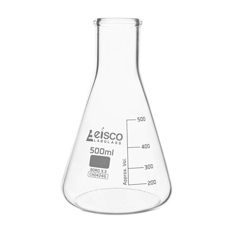 Eisco Erlenmeyer Flask Ml Borosilicate Glass Narrow Neck Flasks