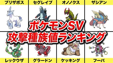 【ポケモンsv】攻撃種族値ランキング※ポケモンsvのみ ポケモンランキング ポケモン ポケモンsv ポケモン関連情報のまとめ動画