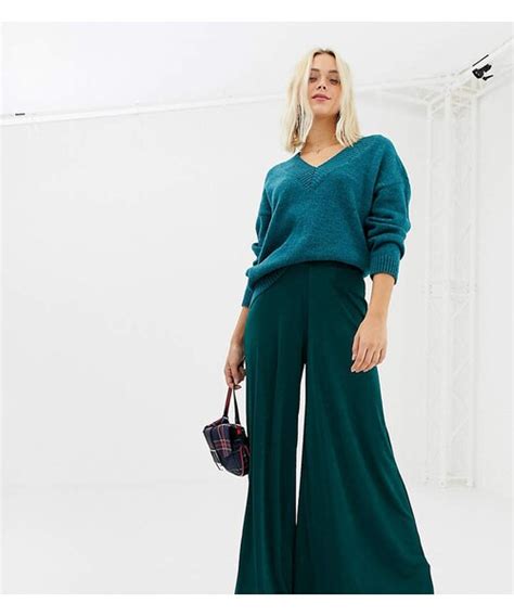 Miss Selfridge（ミスセルフリッジ）の「miss Selfridge Slinky Wide Leg Pants In Green