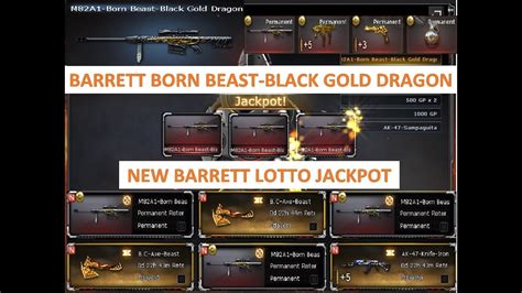 BARRETT M82A1 BORN BEAST BLACK GOLD DRAGON JACKPOT IN CROSSFIRE