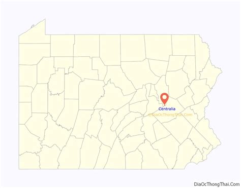 Map of Centralia borough, Pennsylvania