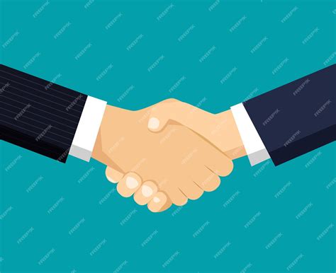 Premium Vector Handshake Of Business Partners Vector Illustration