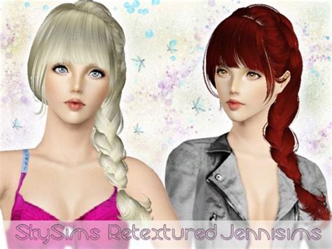 Side Braid With Bangs Hairstyle Skysims Hair 057 Retexture The Sims 3 Catalog