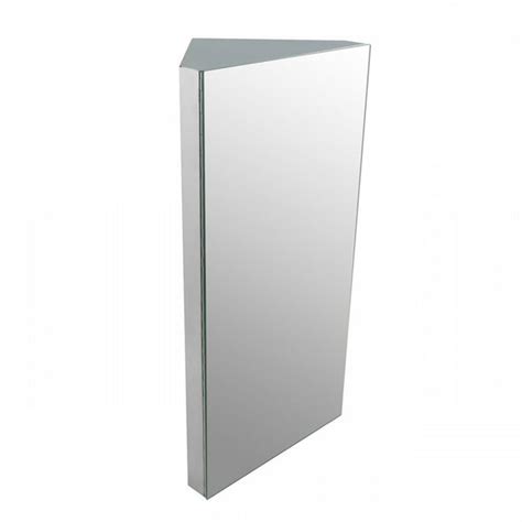 Corner Medicine Cabinet W Mirror Bathroom Stainless Steel Wall Mount Cabinet Triple Shelf Opens