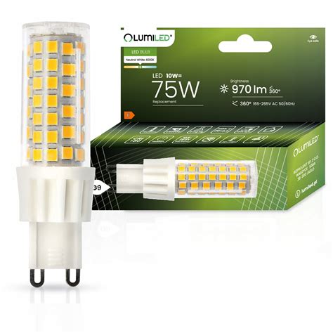 LUMILED LED žarnica G9 CAPSULE 10W 75W 970lm 4000K Nevtralno bela 360