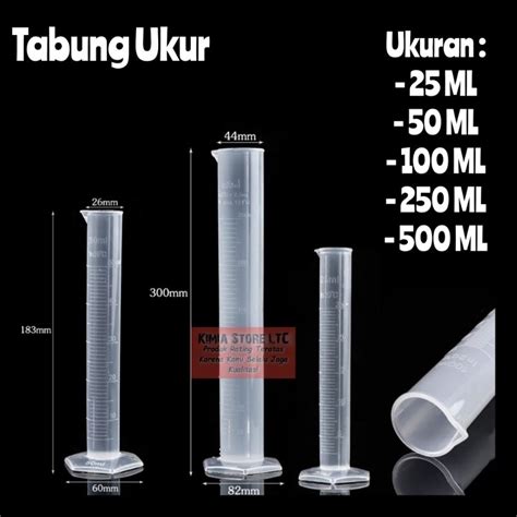 Jual Tabung Ukur Plastik Gelas Ukur Tabung Measuring Cylinder 25ML