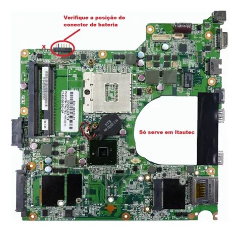 Placa Mãe Notebook Itautec Infoway Note W7425 Oferta Parcelamento