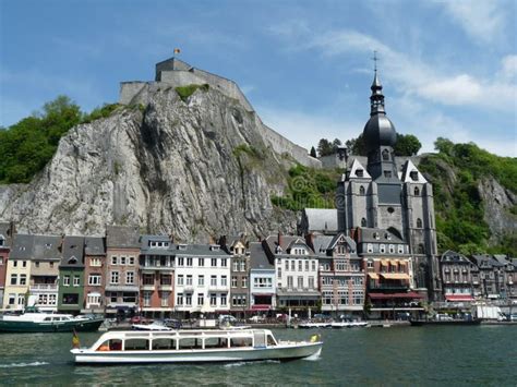 Dinant stock photo. Image of riverbank, formation, outdoors - 14439554