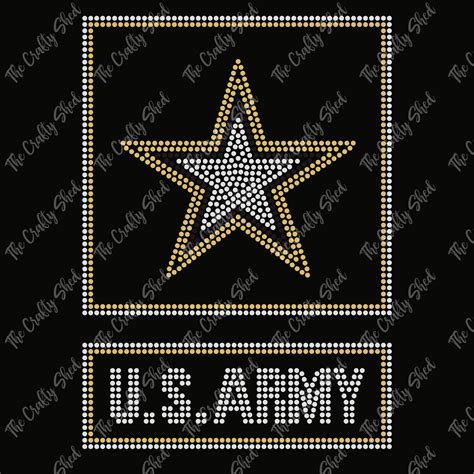 U S Army Military Rhinestone Transfer The Crafty Shed