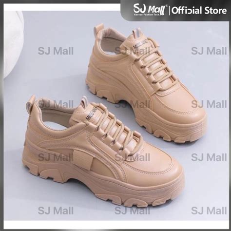 Korean High Cut Rubber Chunky Shoes For Women Lazada Ph