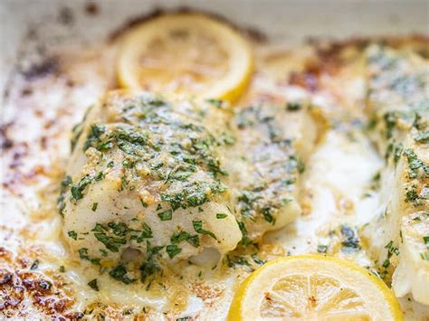 Garlic Butter Baked Cod Yummiesta